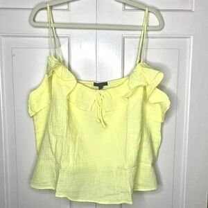 J. Crew Soft Yellow Ruffle Camisole
